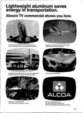Alcoa Aluminum Saves Energy 1970's Original Vintage Print Ad