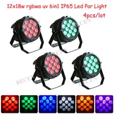 US Dj Stage Lighting 12x18w RGBWA UV6in1 Led Par Light IP65 Waterproof Par 4pcs