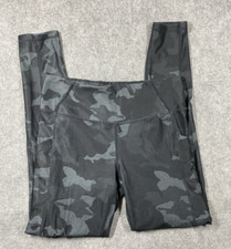 Prana Leggings Womens Medium Grey Camo Yoga Pants Athleisure Workout