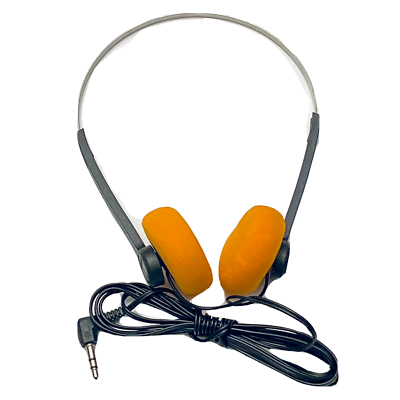 Orange Lightweight Headphones- Prop Star Lord Sony Walkman