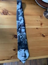 Ralph Marlin Moe Stooge 1994 Black White Gray The Three Stooges Necktie USA
