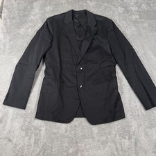Theory Mens Jacket Black Size EUR40 Collared Long Sleeve Two Buttoned Blazer