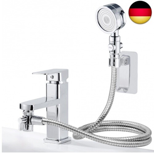Wasserhähne Duschkopf Set Bad Waschbecken Wasserhahn Handbrause Set mit - Bild 1 von 8