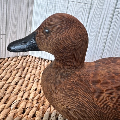 Señuelo de pato vintage 1990 ED gris azulada firmado meticulosamente tallado a mano - Imagen 2 de 19
