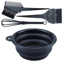 4PCS Hair Dye Kit Includes Hair Tinting Bowl Dyeing Brushes Sharp Tail Comb Mixe
