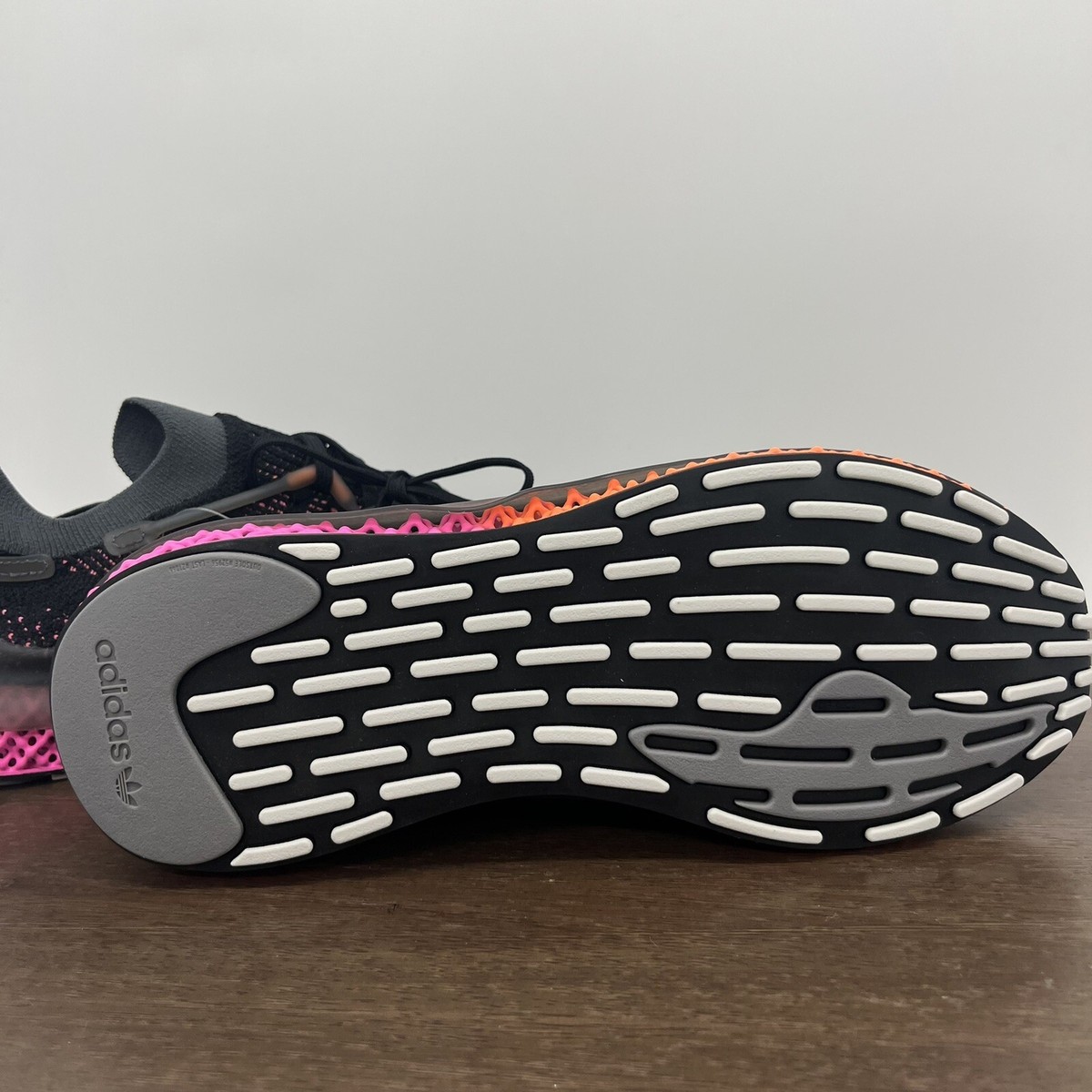 Adidas 4D FUSIO Primeknit Black Grey Orange Pink FZ2414 