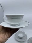Rosenthal Continental White Background Platinum Footed Cups/Saucers — photo 3