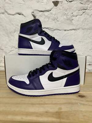 新品未使用 Nike Jordan 1 high Court Purple Air Jordan 1 High Court Purple White Sz 8 | eBay