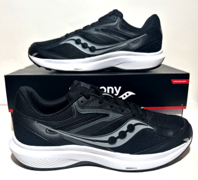 Saucony Cohesion 17 Mens Size 11 Athletic Running Sneakers Black White