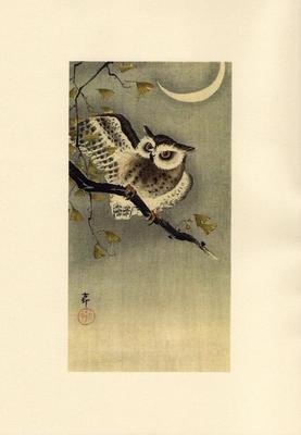Japanese Reproduction Woodblock Print Ducks #2 Ohara Koson on Parchment Paper.