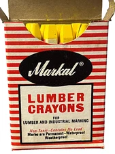 2 - Pack MARKAL LUMBER CRAYONS 12 per pack LUMBER AND INDUSTRIAL MARKING