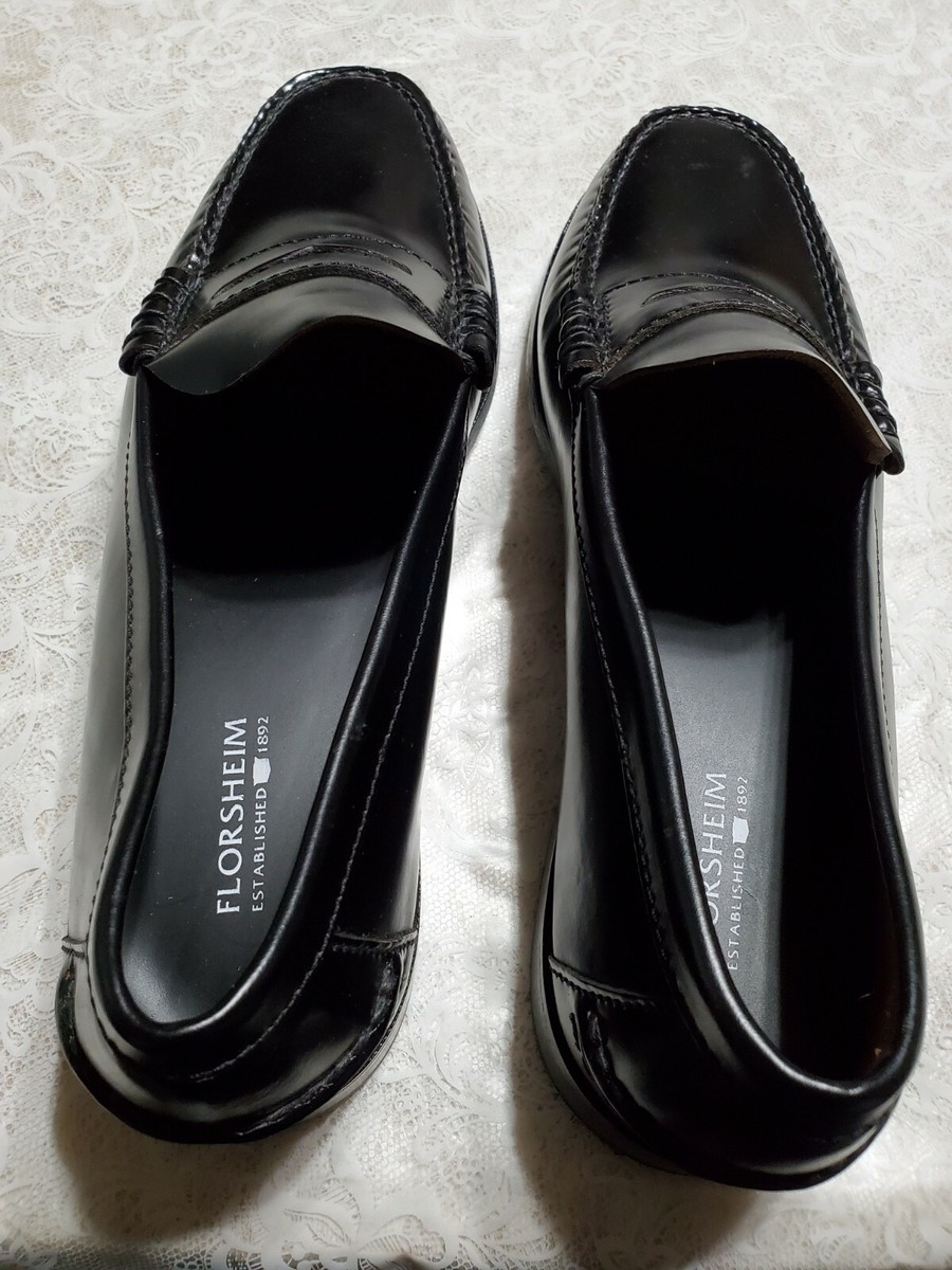 Florsheim Mens Black Soft Leather Lined Penny Loafer Shoes Size 10.5 17058-01__54153.1698075528.500  main image 3