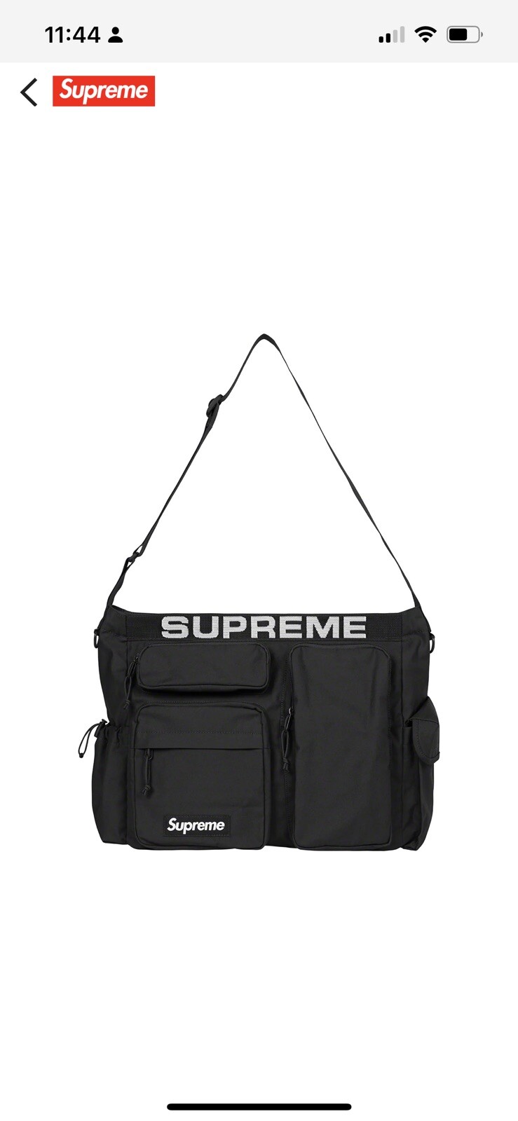 Supreme Field Messenger Bag Black Size OS BRAND NEW | eBay