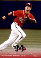 2013 Mississippi Braves Grandstand 16 Tommy La Stella Closter New Jersey NJ Card
