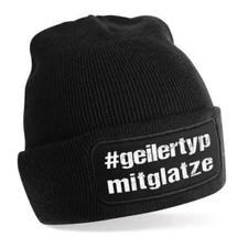 Beanie Strickmütze mit Spruch | #geilertypmi...