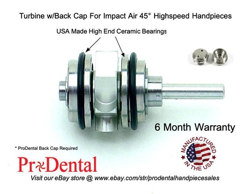 Impact Air 45 Push Button Dental Handpiece Turbine With Back Cap - ProDental - 第 1/6 張圖片