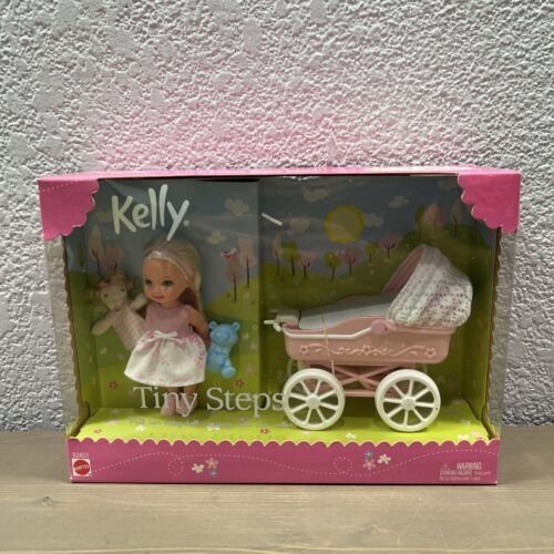 NEW Mattel Barbie Kelly Doll Tiny Steps Stroller Carriage She Walks 2002 - Picture 1 of 7
