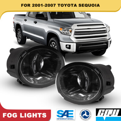 Fog Lights For 2000-2006 Toyota Tundra/ 2001-2007 Sequoia Smoke Lens Front Lamps