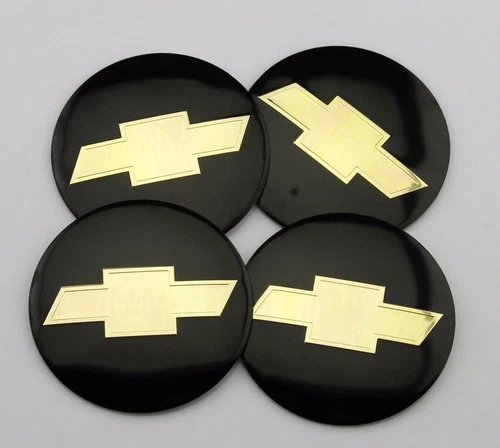 4x 56mm 2.2" black Emblem Badge Decal Sticker Wheel Center Hub Cap for chevy