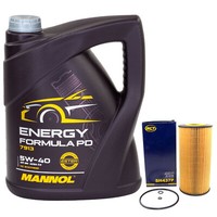 MotoröL Set 5W-40 5 Liter + ÖLfilter SH 437 P FüR Mercedes Benz G-Klasse