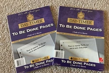 Day Timer To-Be Done Pages 8 1/2 x 11" 2 Pads of 24 Sheets (2 Packs)