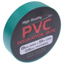 2 x 19mm x 33m Green PVC Insulation Tape