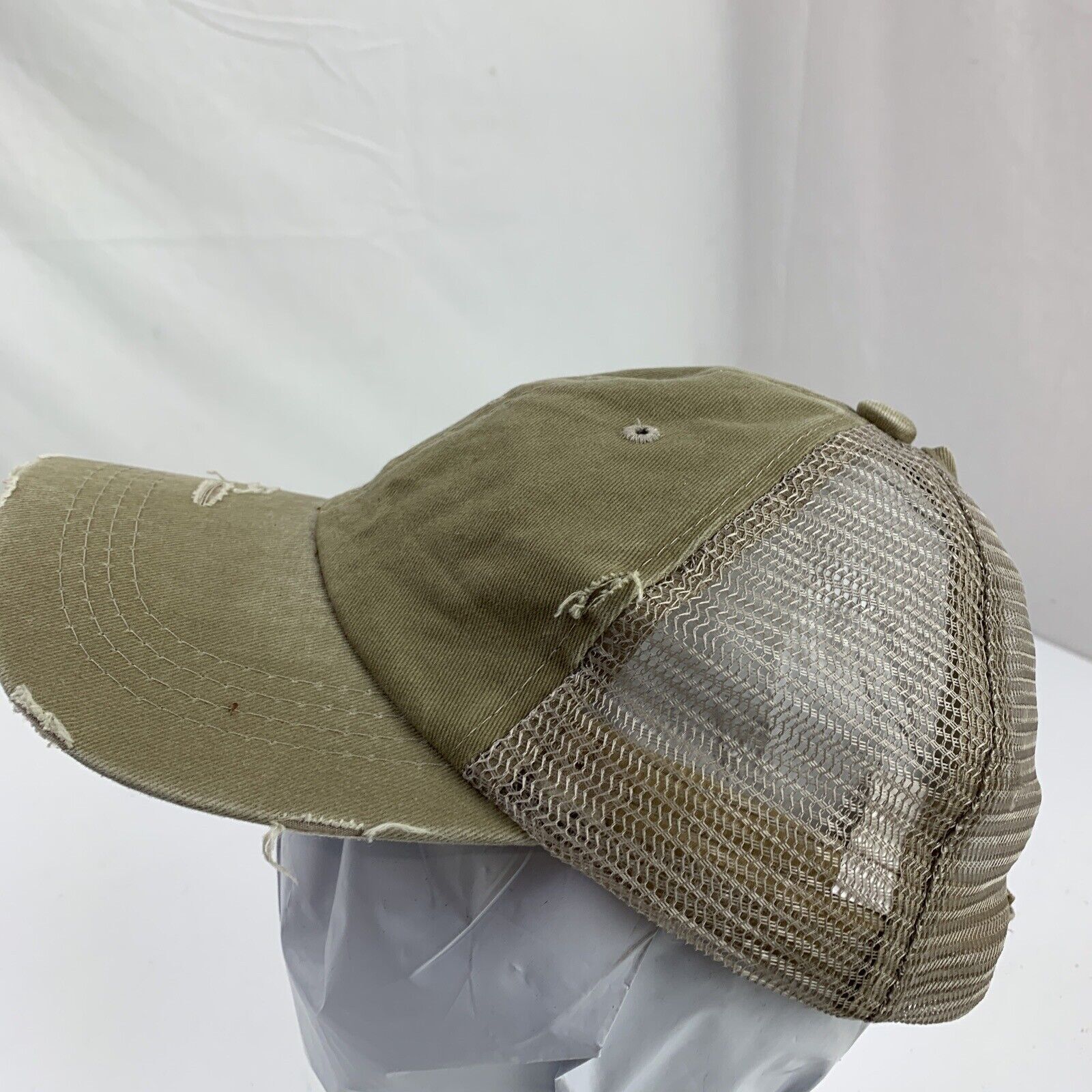 PONY Cappello berretto da baseball regolabile senza marchio coda di cavallo donna invecchiato palla