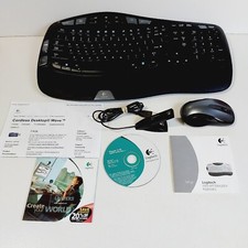Logitech Cordless Desktop Wave Ergonomic Keyboard LX8 LASER Mouse for Parts