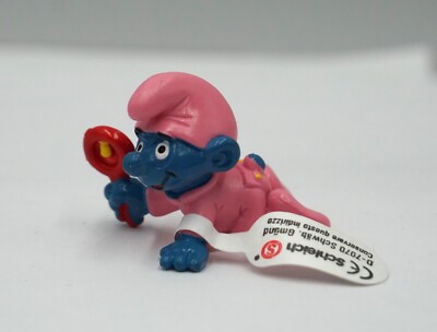 Schleich Wassermann Schlumpf – Spielfigur 5,6 Cm, Mit Gelber Amphore, Aus Der Schlümpfe-Serie