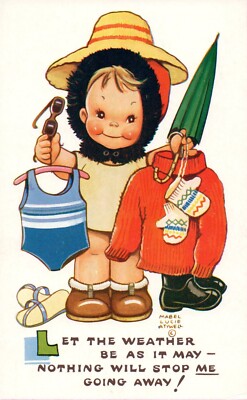 Let the weather be as it may Artist Signed Mabel Lucie Attwell #6240