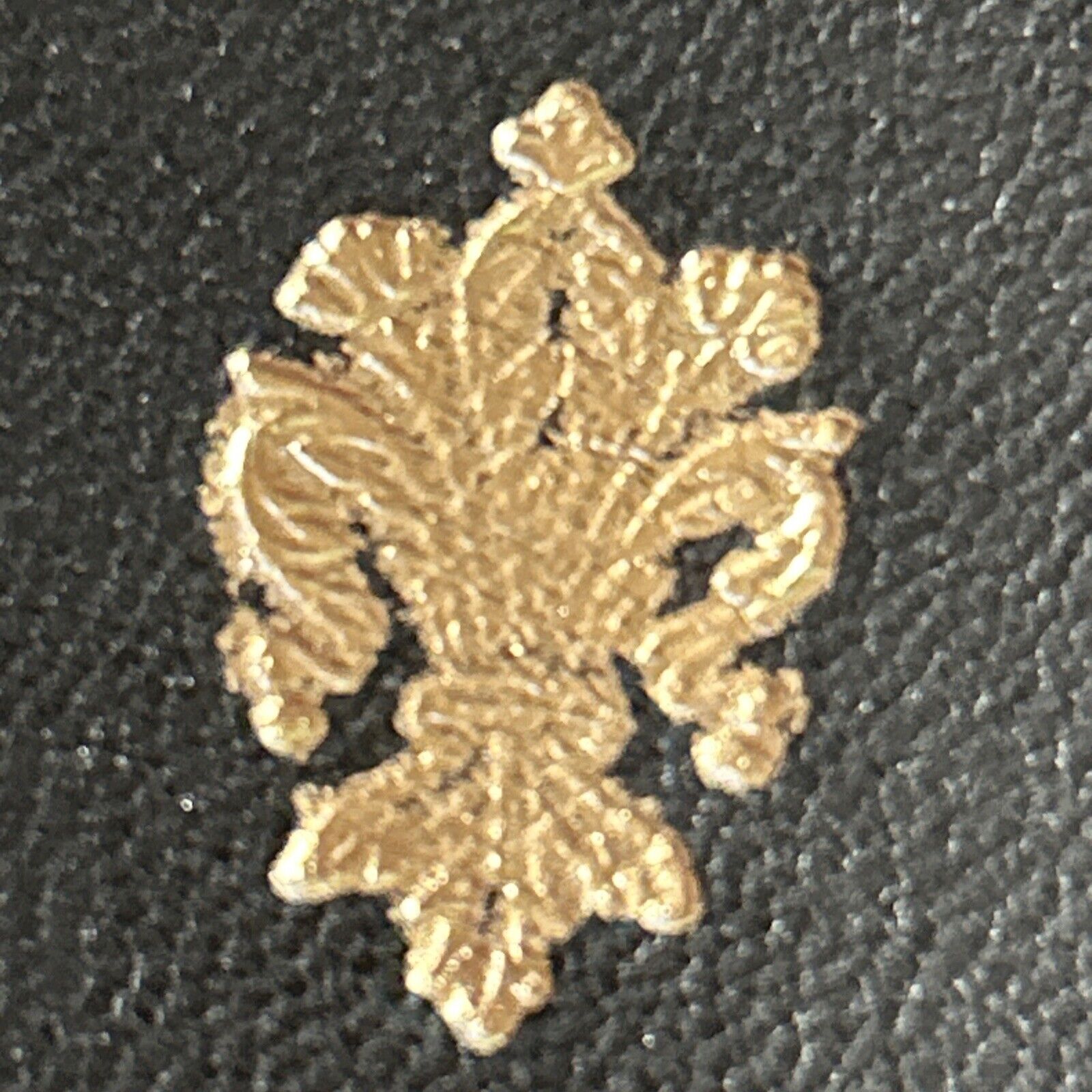 Vintage Black Leather Wallet With Gold Trim - image 2