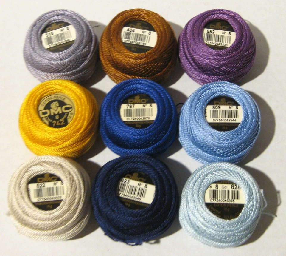 DMC Cotton Perle Thread Size 8 Needlepoint 10g France Lot of 2 - Image 3 of 4