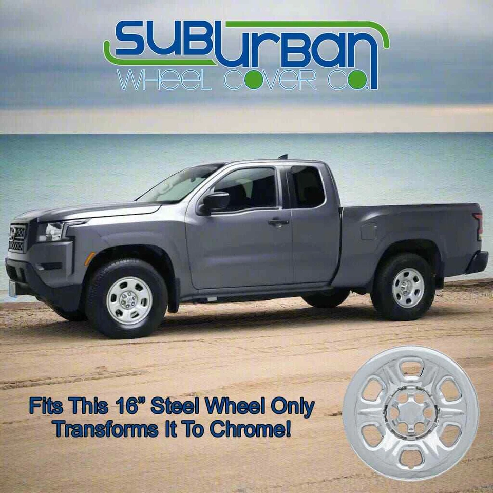 👀 Juego de cubiertas de rueda cromadas de 16" para Nissan Frontier Xterra # IMP-69XN 2005-2024 Foto 2 de 4