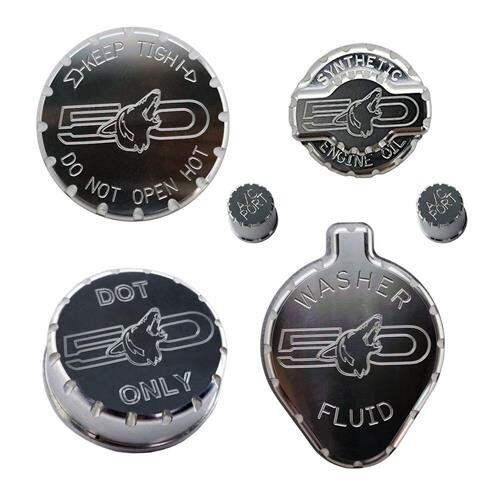 2018-2026 MUSTANG HOWLING COYOTE MACHINED ENGINE CAP KIT DARK HORSE FALL SALE!