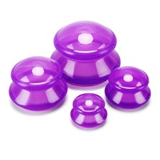 Silicone Cupping Therapy Set, Professional Purple and Clear, Clear