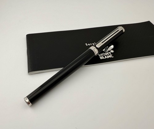 VTG NOS Montblanc Noblesse Oblige Black Platinum Fountain Pen 14K Gold Nib - 第 2/19 張圖片