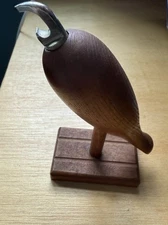 Vintage MCM Modern Teak Wood Bird Mid Century Beer Bottle Opener