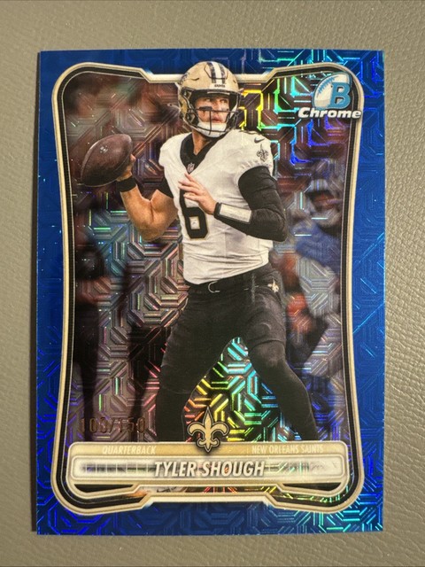 Topps Bowman Chrome 2026 Tyler Shough New Orleans Saints Blue Mojo /150 #BCV-74