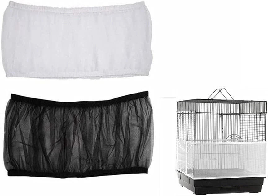 2pcs Nylon Bird Cage Seed Catcher, Airy Guard Mesh Net Mesh