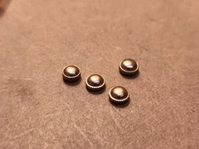 4 Bestfit T10 Yellow Waterproof Watch Crowns W/2.4mm Opening & 5mm & 5.4mm Diam