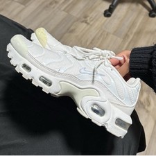 Nike Air Max Plus TN Triple White trainers Men Size 7.5