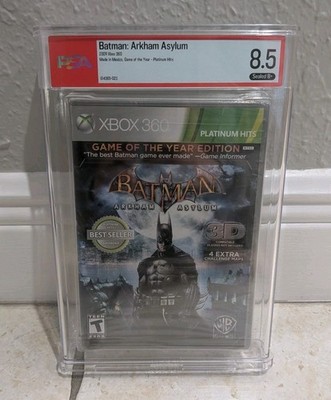 Batman: Arkham Asylum 2009 Xbox 360 GOTY Sealed Graded WATA PSA 8.5 B+