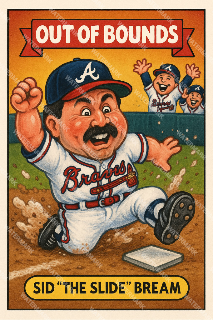 GX950 Sid Bream Atlanta Braves Out of Bounds 4x6 12x18 16x24 Photo