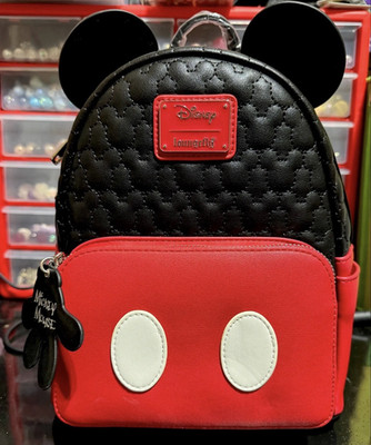 Loungefly Disney Mickey Mouse Mini Backpack - Black Red White