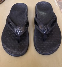 Vionic Womens Black Tide 2 Toe Post size 8 Flip Flop Sandal