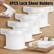 4PCS Lock Sheet Holders Keep Sheets Tight Heavy Duty Straps Fit All Mattresses**