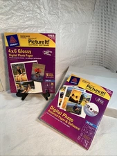 Avery Microsoft Picture It Software 4x6 Glossy Digital Photo Paper 4 x 6 NOS Lot