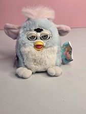 1999 Vintage Furby Babies Baby Blue and Pink Hair BlueEyes Working