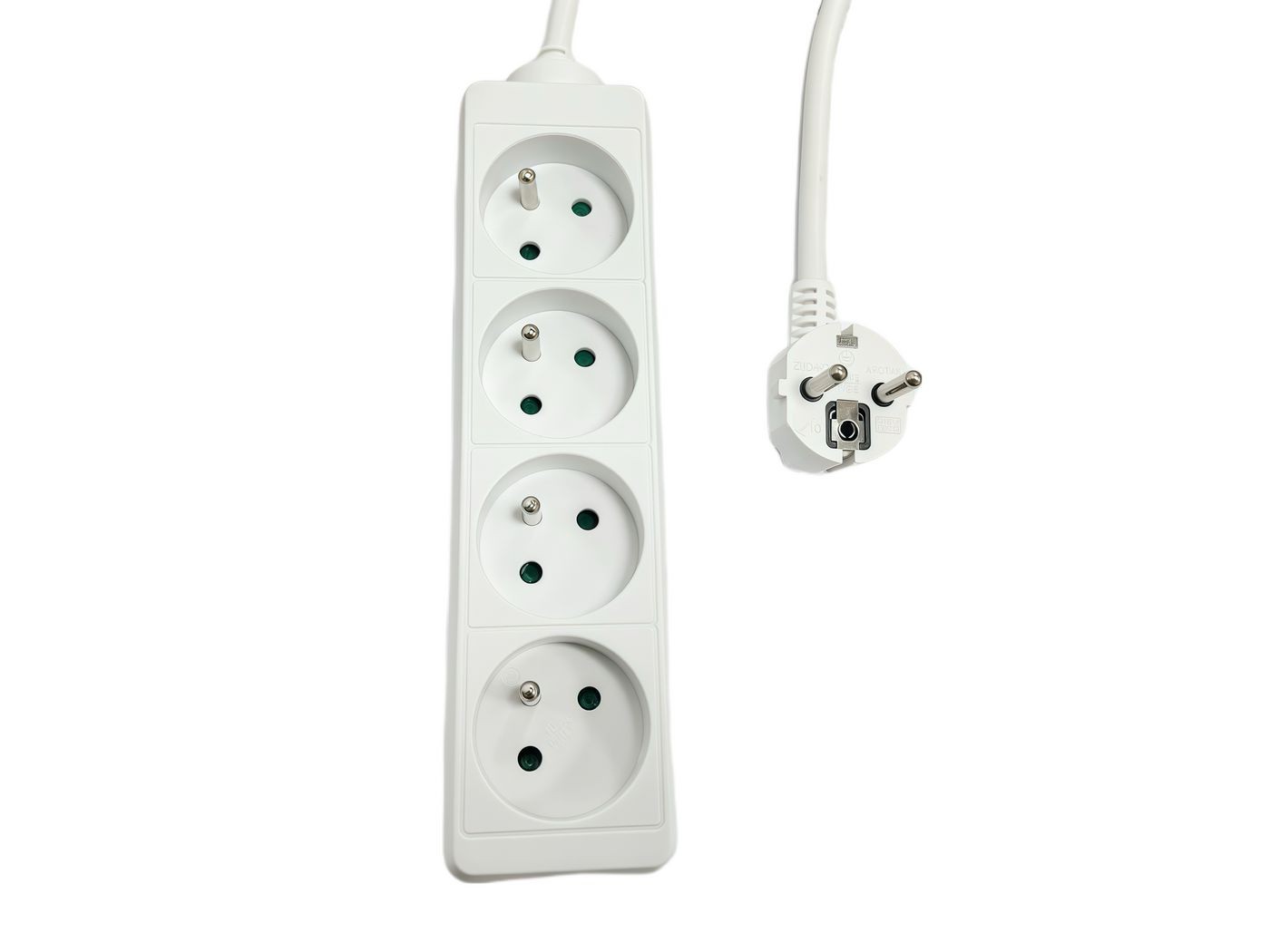 MicroConnect MC-PS040150FRW Power Strip 4-Way French Type E 1.5m White