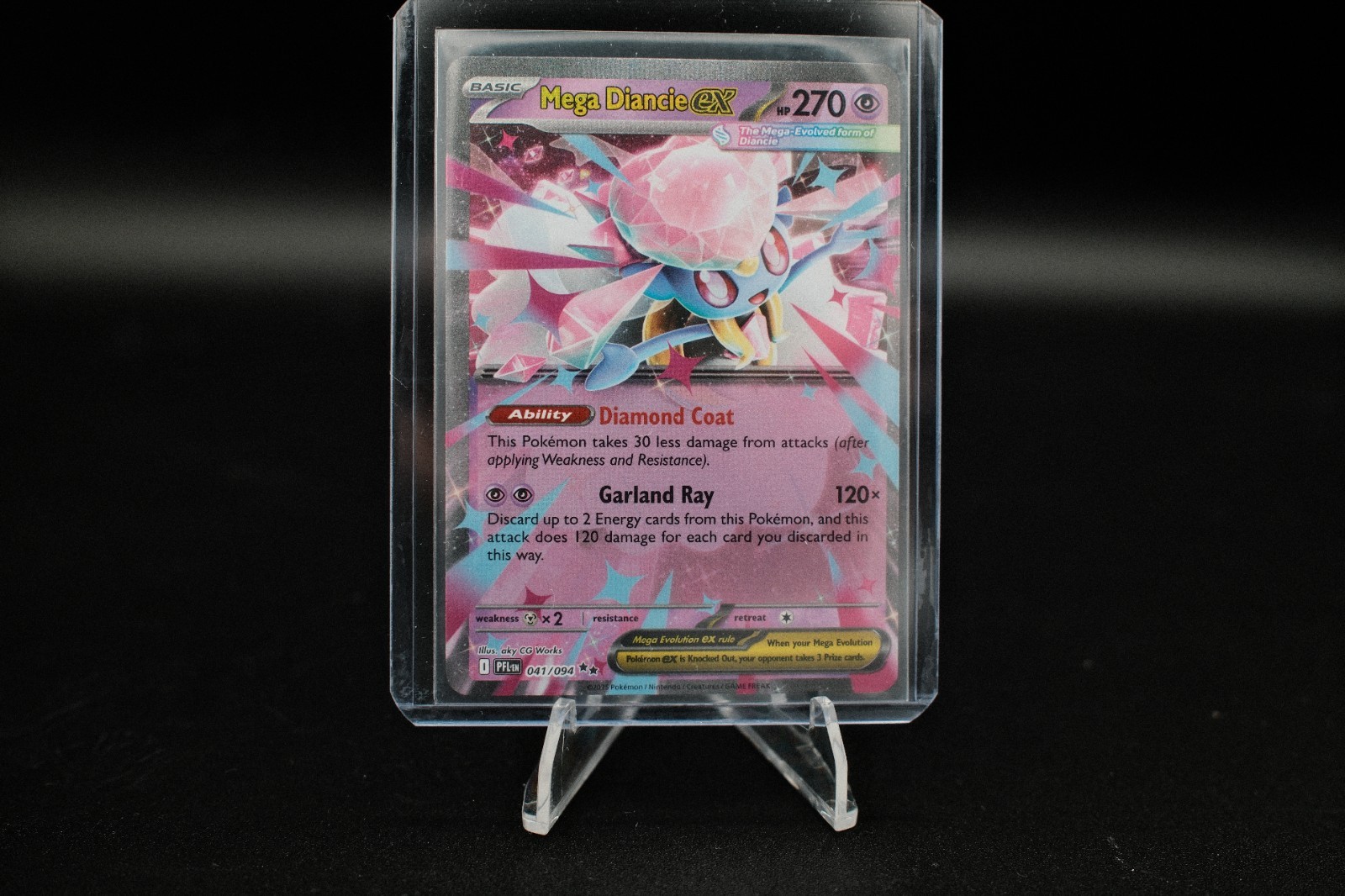 2025 Near Mint Pokemon Mega Diancie ex 041/094 Phantasmal Flames PFL